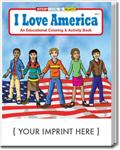 CS0590 I love America Coloring And Activity Book With Custom Imprint